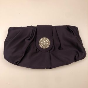 Purple clutch purse with sparkle clasp